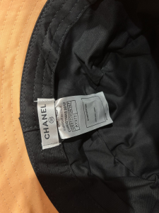 Replica Womens Hats Chanel CC Logo Blue Cotton Bucket Cap Hat A190PP100 AA182209