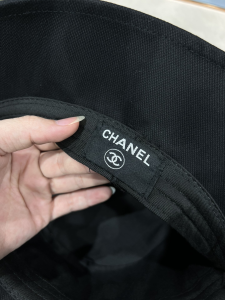 Replica Womens Hats Chanel CC Logo Cotton Bucket Cap Hat Black A190PP100 AA182216
