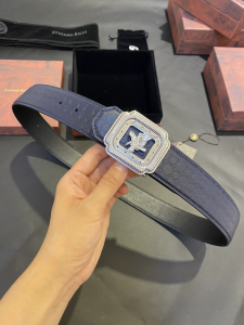 Stefano Ricci Eagle Buckle Calf Leather Belt Blue 38MM Stefano Ricci Eagle Buckle Calf Leather Belt Blue 38MM