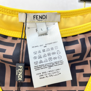 Replica Free Gift Fendi FF Logo Cotton Swimsuit Bikini SML A123PP105 AA182317