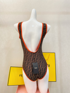 Replica Free Gift Fendi FF Logo Cotton Swimsuit Bikini SML A123PP105 AA182318