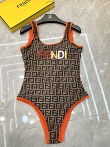 Replica Free Gift Fendi FF Logo Cotton Swimsuit Bikini SML A123PP105 AA182318