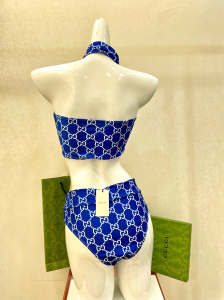 Replica Free Gift Gucci Blue GG Cotton Swimsuit Bikini SML A123PP105 AA182321