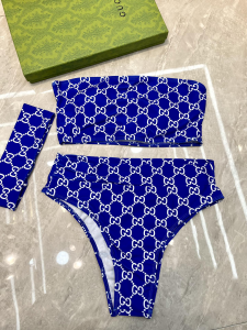 Replica Free Gift Gucci Blue GG Cotton Swimsuit Bikini SML A123PP105 AA182321