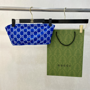 Replica Free Gift Gucci Blue GG Cotton Swimsuit Bikini SML A123PP105 AA182321