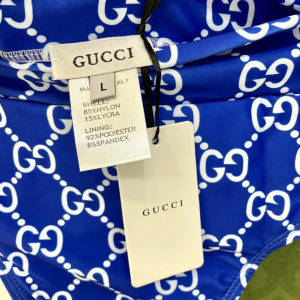 Replica Free Gift Gucci Blue GG Cotton Swimsuit Bikini SML A123PP105 AA182321