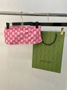 Replica Free Gift Gucci Pink GG Cotton Swimsuit Bikini SML A123PP105 AA182320