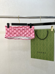 Replica Free Gift Gucci Pink GG Cotton Swimsuit Bikini SML A123PP105 AA182320