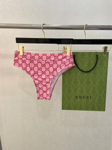 Replica Free Gift Gucci Pink GG Cotton Swimsuit Bikini SML A123PP105 AA182320