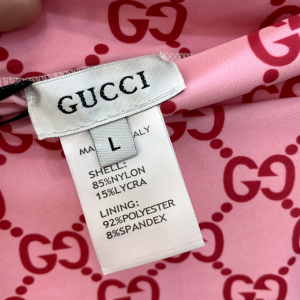 Replica Free Gift Gucci Pink GG Cotton Swimsuit Bikini SML A123PP105 AA182320