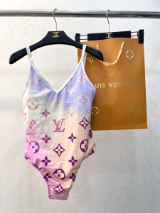 Replica Free Gift Louis Vuitton Monogram Cotton Swimsuit Bikini SML A123PP105 AA182316