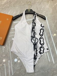 Louis Vuitton White Cotton Swimsuit Bikini 