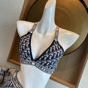 Replica Womens Clothing Dior Black Dior Oblique Swimsuit Bikini SML A123PP180 AA182544