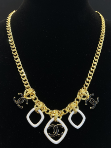 Chanel Chain Pendant Necklace Gold 