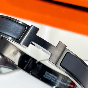 Replica Womens Jewelry Hermes Clic HH So Black Narrow Bracelet A62PP280 AA182492