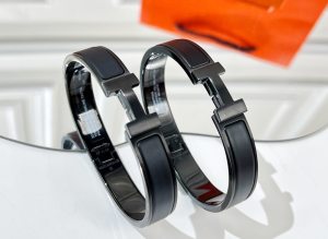 Replica Womens Jewelry Hermes Clic HH So Black Narrow Bracelet A62PP280 AA182492