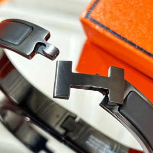 Replica Womens Jewelry Hermes Clic HH So Black Narrow Bracelet A62PP280 AA182492