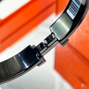 Replica Womens Jewelry Hermes Clic HH So Black Narrow Bracelet A62PP280 AA182492