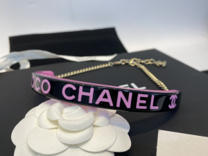 Replica Womens Jewelry Chanel Purple Black Gold Coco Choker AB8493 A39PP180 AA182905