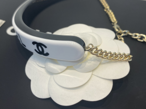 Replica Womens Jewelry Chanel White Black Gold Coco Choker AB8493 A39PP180 AA182899