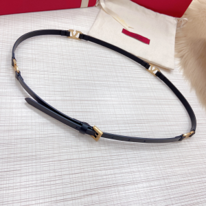 Valentino Multi Vlogo Leather Belt Black 10MM 