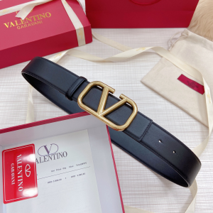 Valentino Vlogo Leather Belt Black 40MM 