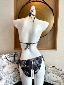 Replica Free Gift Dior Black Cotton Swimsuit Bikini SML A123PP105 AA183214