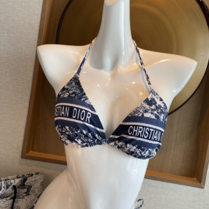Replica Free Gift Dior Blue Cotton Swimsuit Bikini SML A123PP105 AA183215