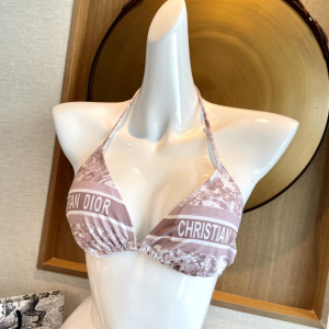 Replica Free Gift Dior Pink Cotton Swimsuit Bikini SML A123PP105 AA183213