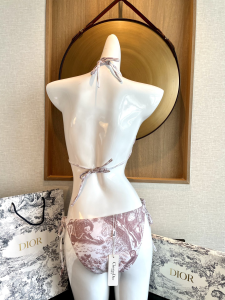 Replica Free Gift Dior Pink Cotton Swimsuit Bikini SML A123PP105 AA183213