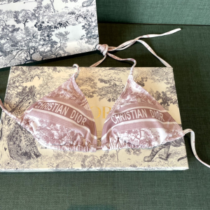 Replica Free Gift Dior Pink Cotton Swimsuit Bikini SML A123PP105 AA183213