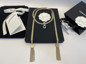 Chanel Gold Tassel Chain Necklace AB7987 