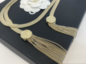Replica Womens Jewelry Chanel Gold Tassel Chain Necklace AB7987 A39PP380 AA183440
