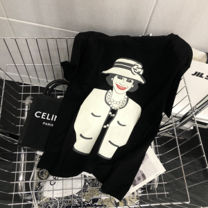 Chanel Lady Coco Black Cotton T Shirt 
