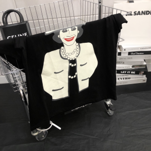 Replica Womens Clothing Chanel Lady Coco Black Cotton T Shirt SML A228PP280 AA184020