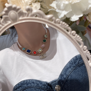 Replica Womens Jewelry Chanel CC Logo Pearls Necklaces A152PP380 AA183979