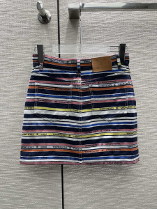 Replica Womens Clothing Chanel 2022 Multicolor Stripes Skirts SML A29PP380 AA184034