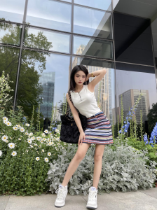 Replica Womens Clothing Chanel 2022 Multicolor Stripes Skirts SML A29PP380 AA184034