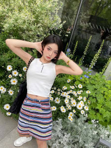 Replica Womens Clothing Chanel 2022 Multicolor Stripes Skirts SML A29PP380 AA184034