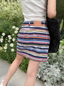Replica Womens Clothing Chanel 2022 Multicolor Stripes Skirts SML A29PP380 AA184034