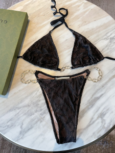 Replica Free Gift Gucci GG Supreme Swimsuit Bikini Black SML A123PP105 AA184245