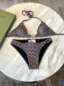 Replica Free Gift Gucci GG Supreme Swimsuit Bikini Gray SML A123PP105 AA184243