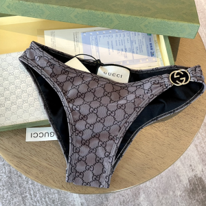 Replica Free Gift Gucci GG Supreme Swimsuit Bikini Gray SML A123PP105 AA184243