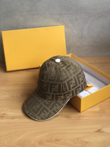Replica Womens Hats Fendi FF Jacquard Baseball Cap Hat A190PP100 AA184320