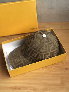 Replica Womens Hats Fendi FF Jacquard Baseball Cap Hat A190PP100 AA184320