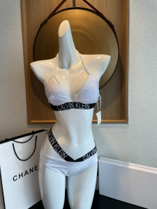 Calvin Klein White Cotton Swimsui Bikini 