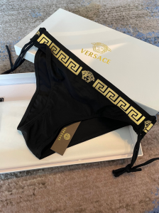 Replica Free Gift Versace Medusa Black Cotton Swimsui Bikini SML A123PP105 AA184379