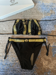 Replica Free Gift Versace Medusa Black Cotton Swimsui Bikini SML A123PP105 AA184379