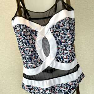 Replica Free Gift Chanel CC Log Tweed Swimsuit Bikini SML A123PP105 AA184556