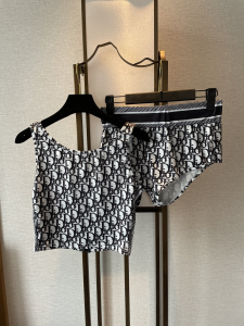 Replica Free Gift Dior Black Oblique Swimsuit Bikini SML A123PP105 AA184558